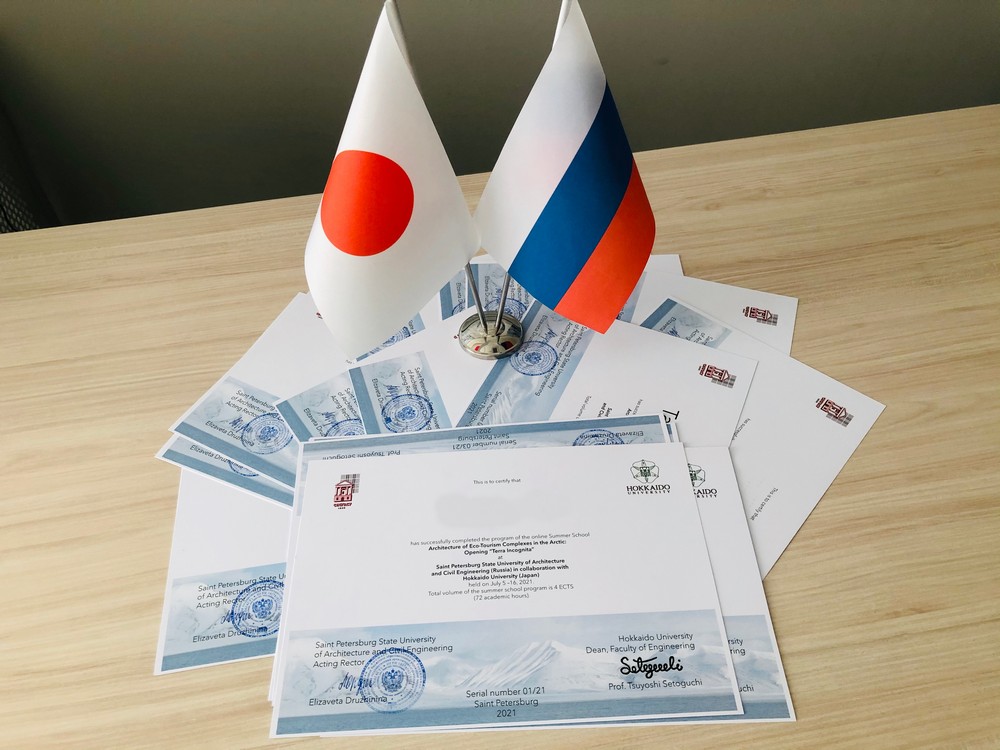 The certificates for summer school participants