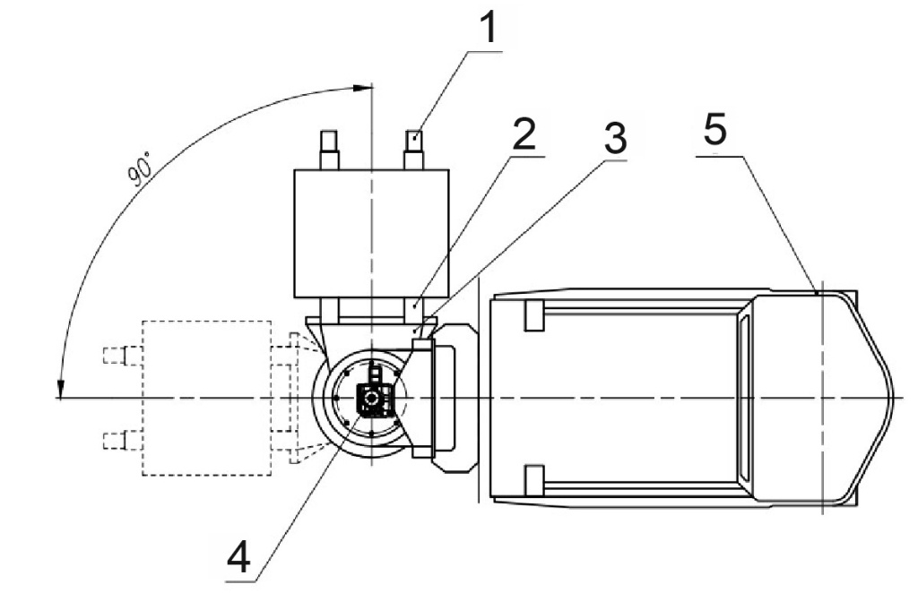 Вилочный погрузчик с поворотным механизмом вид сверху (4)